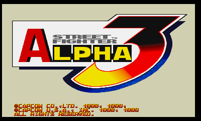 Street Fighter Alpha 3 Title Screen